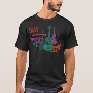 Saxophone Clarinet Vintage Acoustic Music Mandolin T-Shirt
