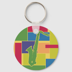 Saxophone Colorblocks Keychain