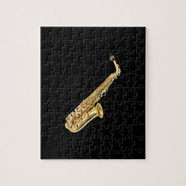 "Saxophone" design gifts and products Jigsaw Puzzle (Vertical)
