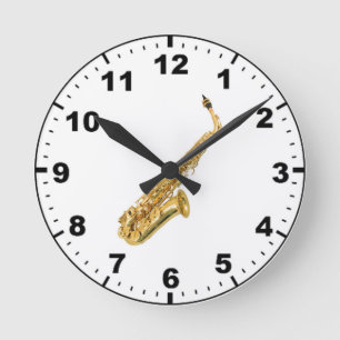 "Saxophone" design wall clocks