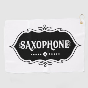 Saxophone Emblem Golf Towel