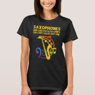 Saxophone For Men Women Reed Instrument T-Shirt