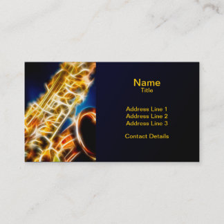 Saxophone - Fractal Business Card