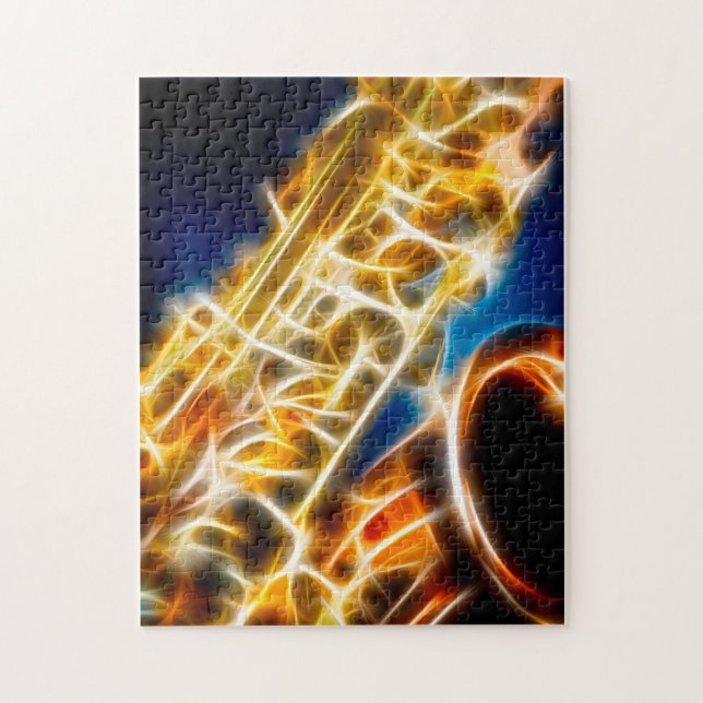 Saxophone Fractal Jigsaw Puzzle (Vertical)