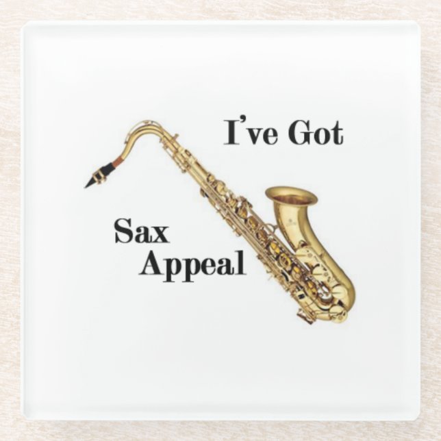 Saxophone Glass Coasters (Front)