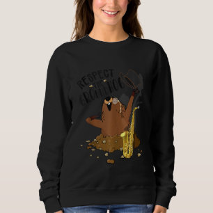 Saxophone Groundhog Day Boys Men Girl Women Saxoph Sweatshirt