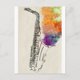 Saxophone Healing Postcard
