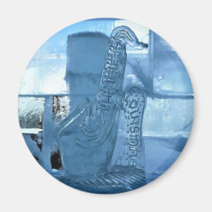 Saxophone Ice Sculpture, Quebec, Canada Magnet