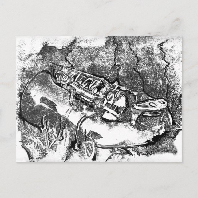 Saxophone in the grass postcard (Front)
