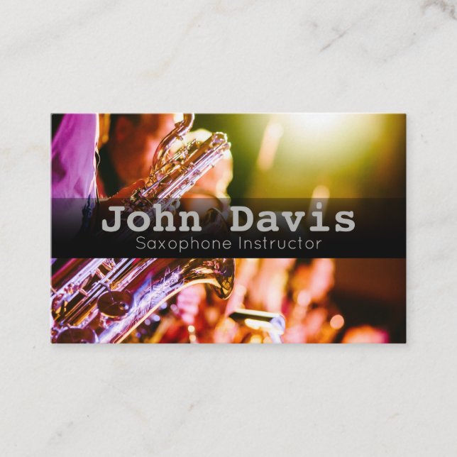Saxophone Instructor business card (Front)