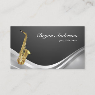Saxophone Instrument Business Card