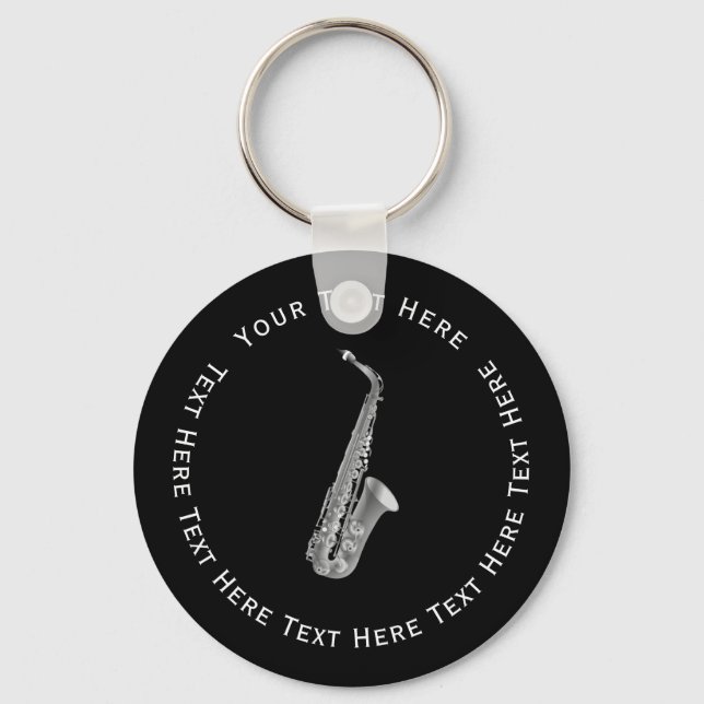 Saxophone Instrument Key Ring (Front)