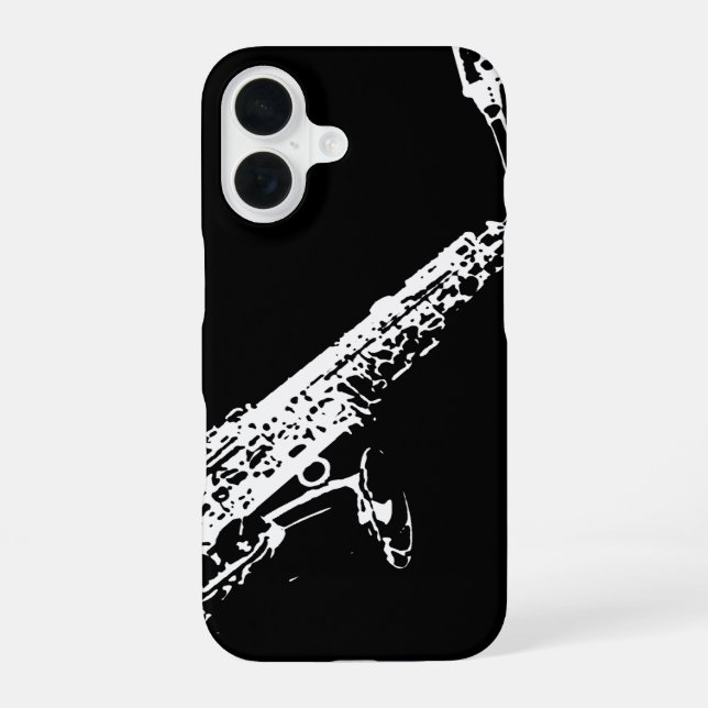 Saxophone iPhone 16 Case (Back)