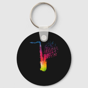 Saxophone - Jazz Musician Saxophonist Gift Key Ring