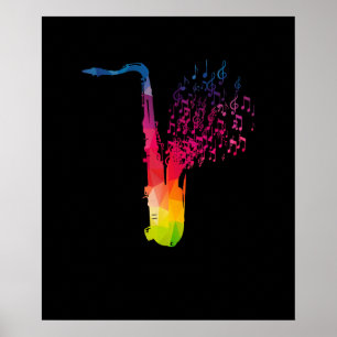 Saxophone - Jazz Musician Saxophonist Gift Poster