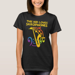   Saxophone Kids Toddlers Reed Instrument   T-Shirt