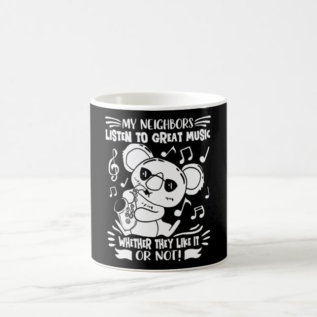 Saxophone Koala Jazz Saxophone Player Coffee Mug (Center)