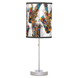Saxophone Lamp Colourful Art Print Saxophone Julee