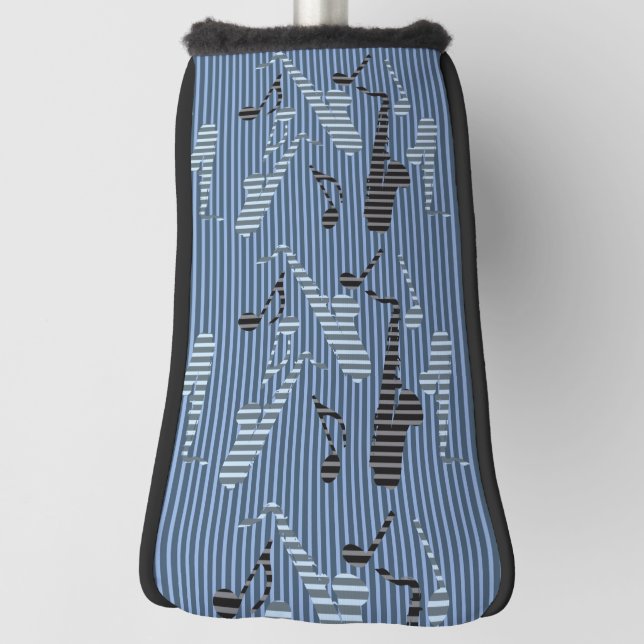Saxophone Lines  Golf Head Cover (Rotate 90)