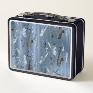 Saxophone Lines Metal Lunch Box