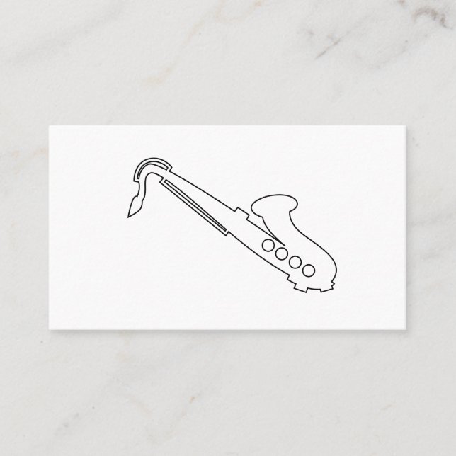 Saxophone Logo - Business Card (Front)