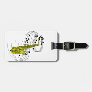 Saxophone Luggage Tag