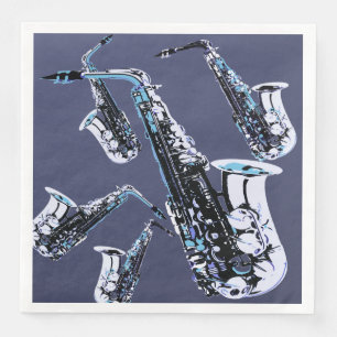 Saxophone Mania Napkin