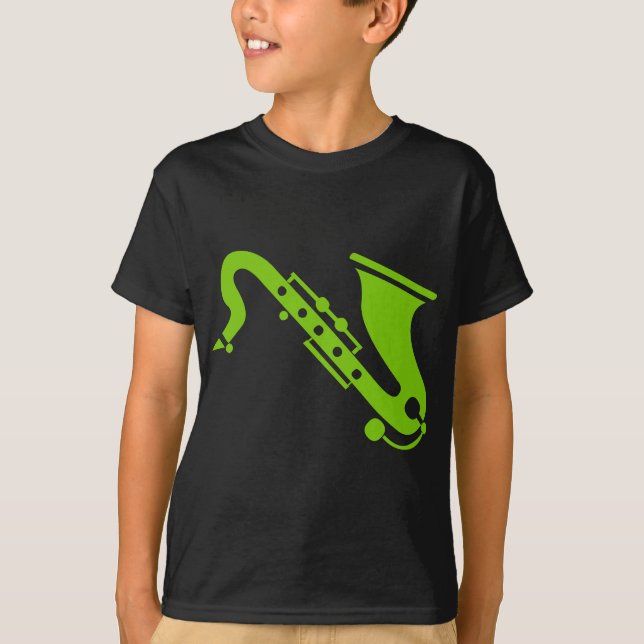 Saxophone - Martian Green T-Shirt (Front)