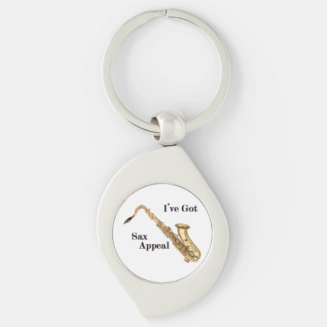 Saxophone Metal Keychain (Front)