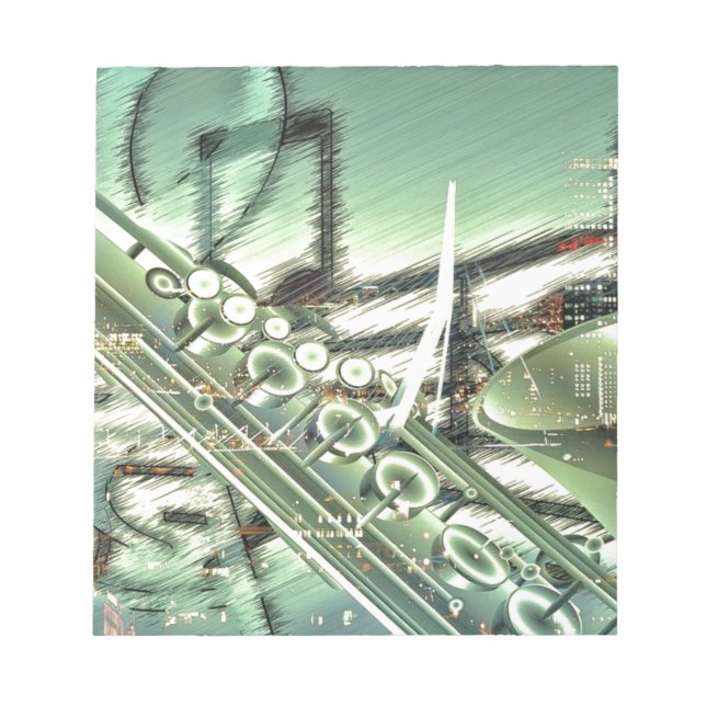 Saxophone music design accessories - customise notepad (Front)