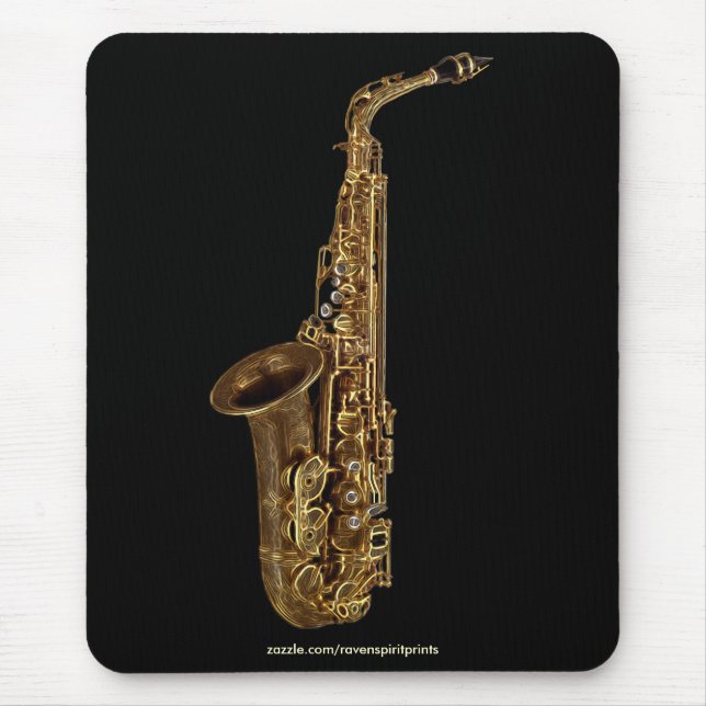 SAXOPHONE MUSIC LOVER Mousepad (Front)