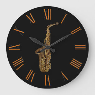 Saxophone Music-lover's Wall Clock