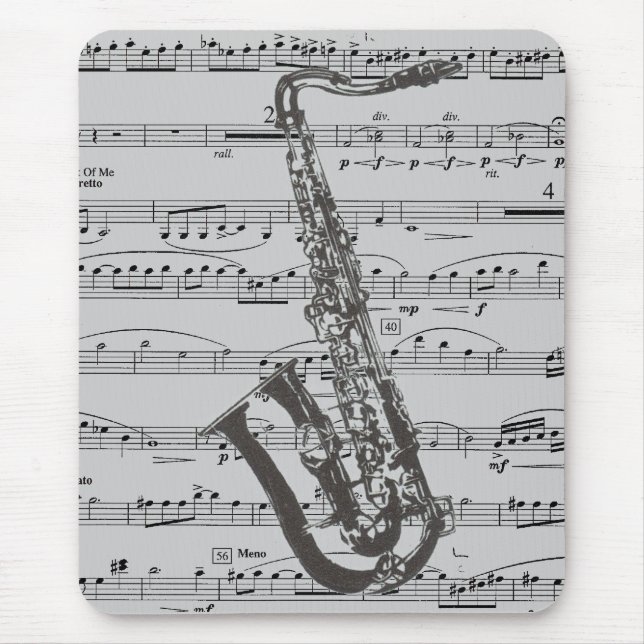 Saxophone Music Mouse Pad (Front)
