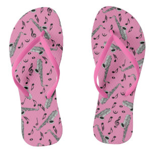 Saxophone Music Notes Pink Thongs