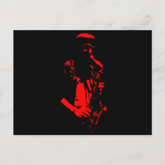 Saxophone Musician Artwork Postcard