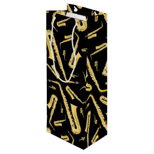 Saxophone Musician Band Teacher Wine Gift Bag