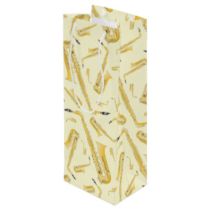 Saxophone Musician Band Teacher Wine Gift Bag