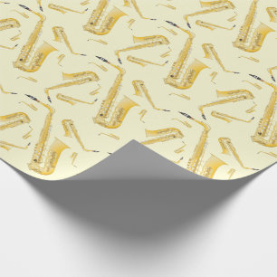 Saxophone Musician Band Teacher Wrapping Paper