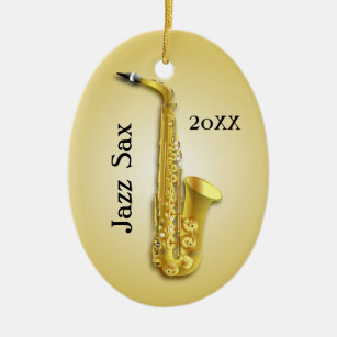 Saxophone Musician Custom Photo Ornament