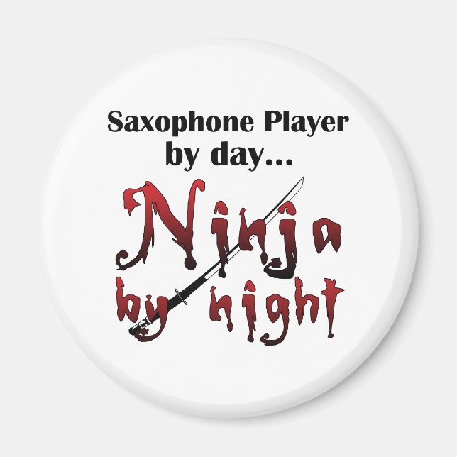 Saxophone Ninja Magnet (Front)