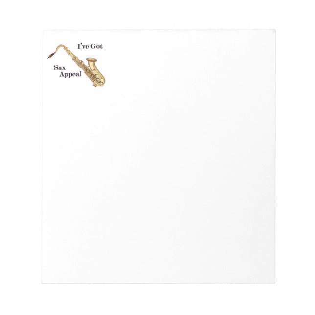 Saxophone Note Pad (Front)