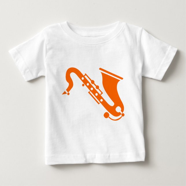 Saxophone - Orange Baby T-Shirt (Front)