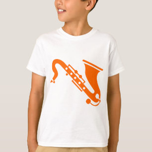 Saxophone - Orange T-Shirt