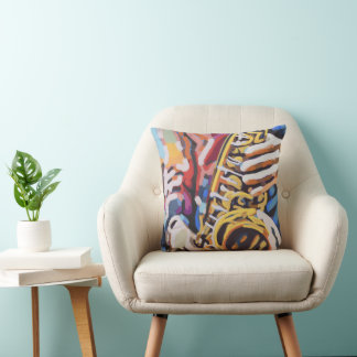 Saxophone Painting -Gift for Music Lovers Cushion
