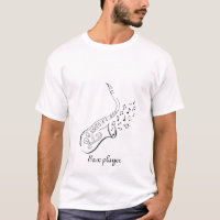 Saxophone Pen n Ink Drawing T shirt