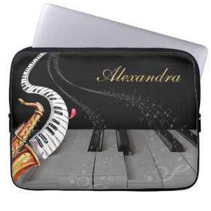 Saxophone Personalised  Laptop Sleeve