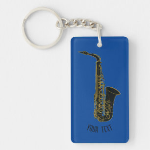 Saxophone - Personalizable  Key Ring
