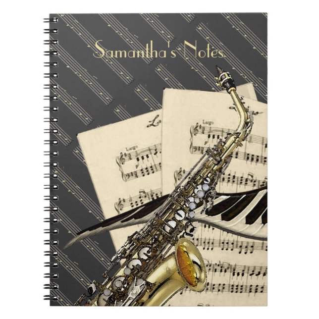 Saxophone & Piano Music Notebook (Front)