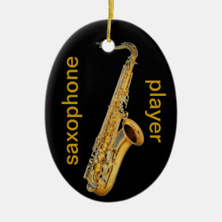 Saxophone Player Ceramic Ornament