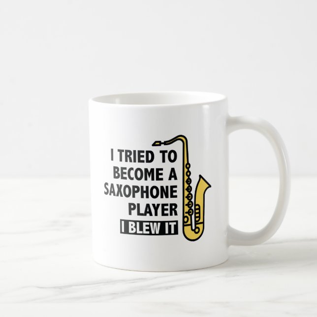 Saxophone Player Coffee Mug (Right)